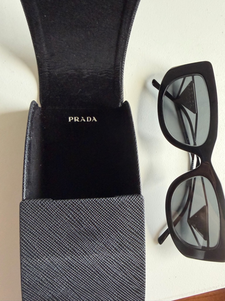 Prada Black Frame Sunglasses With Black Case